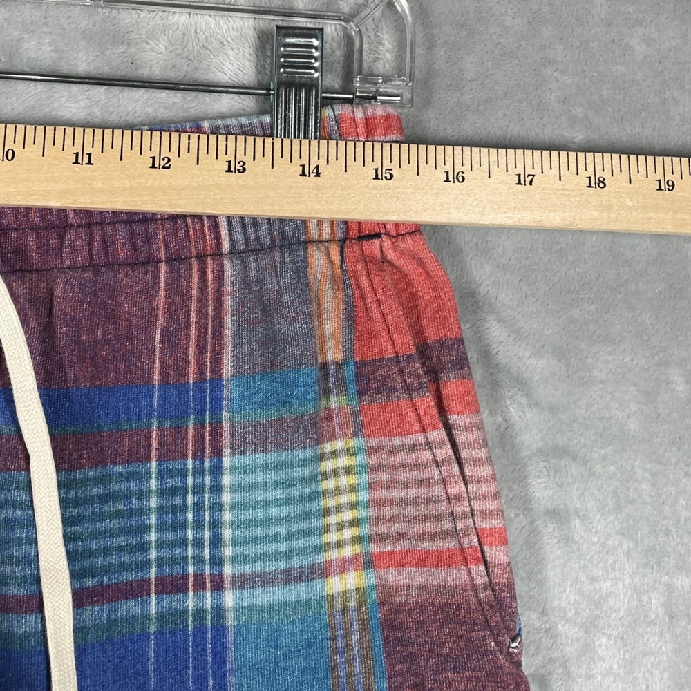 Polo Ralph Lauren Mens Small Plaid Fleece Shorts Multicolor Drawstring Pony Logo - Picture 10 of 11